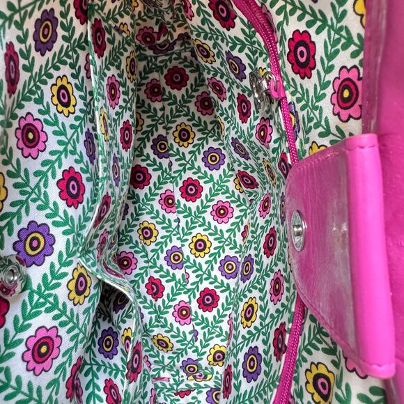 Vera Bradley Viva La Vera Bamboo Handle Straw Purse Medium Tote Handbag Retired - Picture 4 of 13